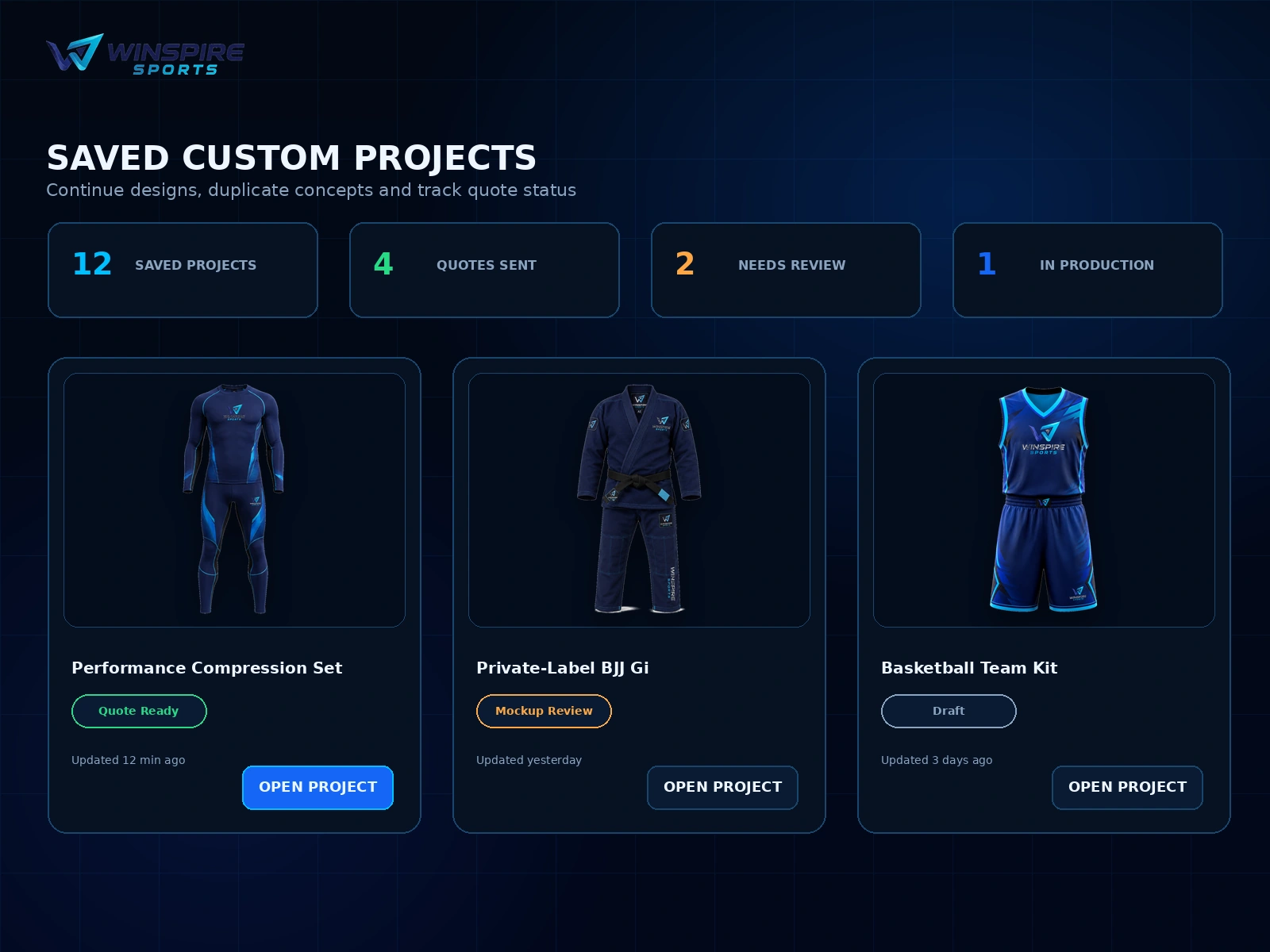 Winspire buyer projects